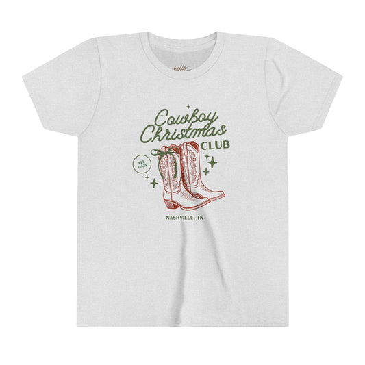 Cowboy Christmas Kids Tee (Custom Text)