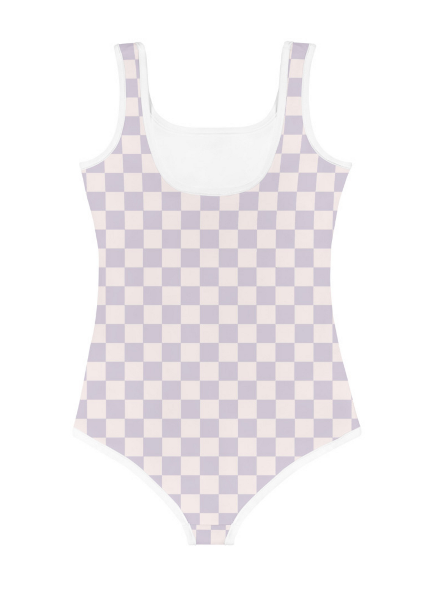 Toddler Lavender Checker Swimsuit