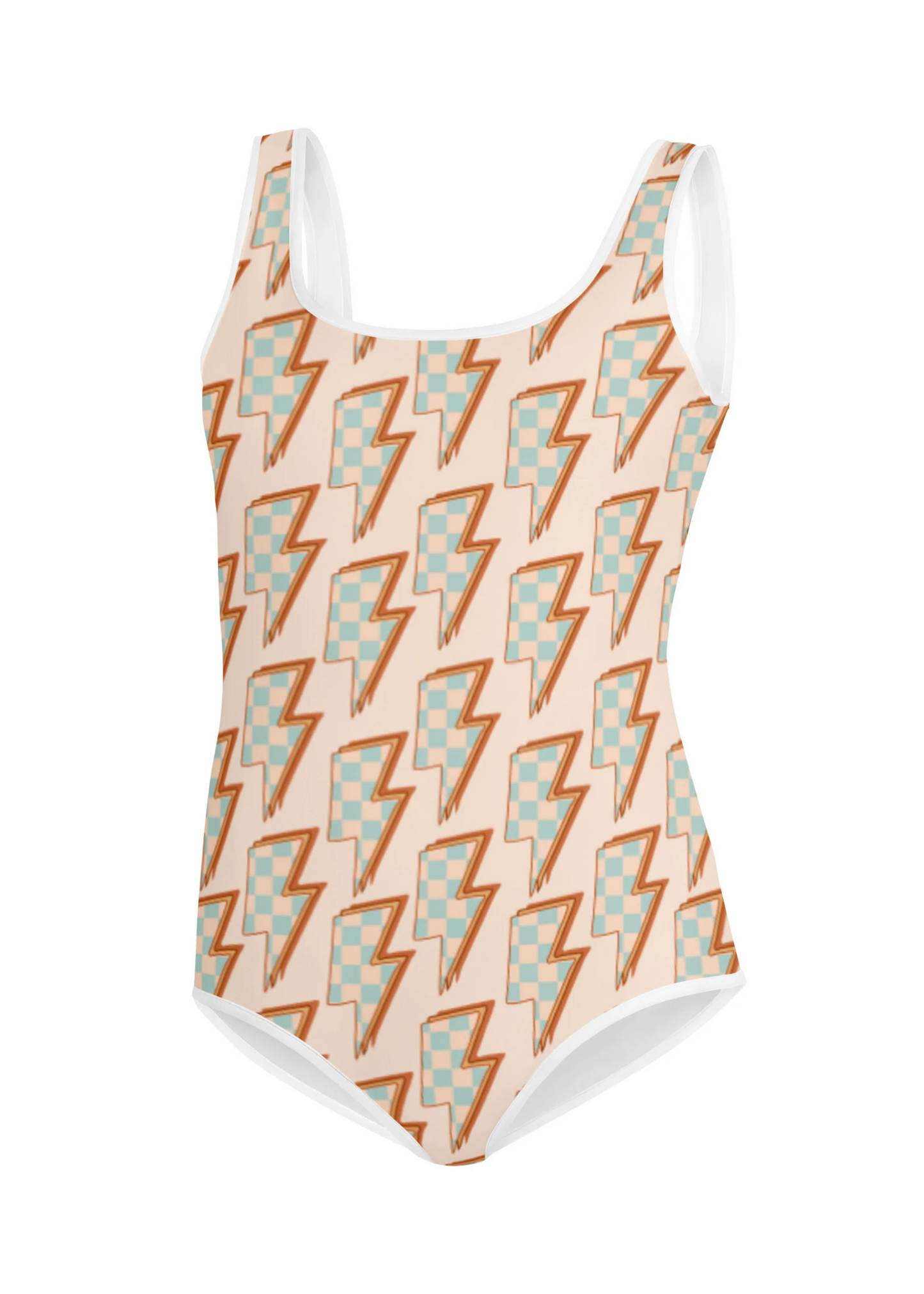 Kids Checkered Bolt Swimsuit