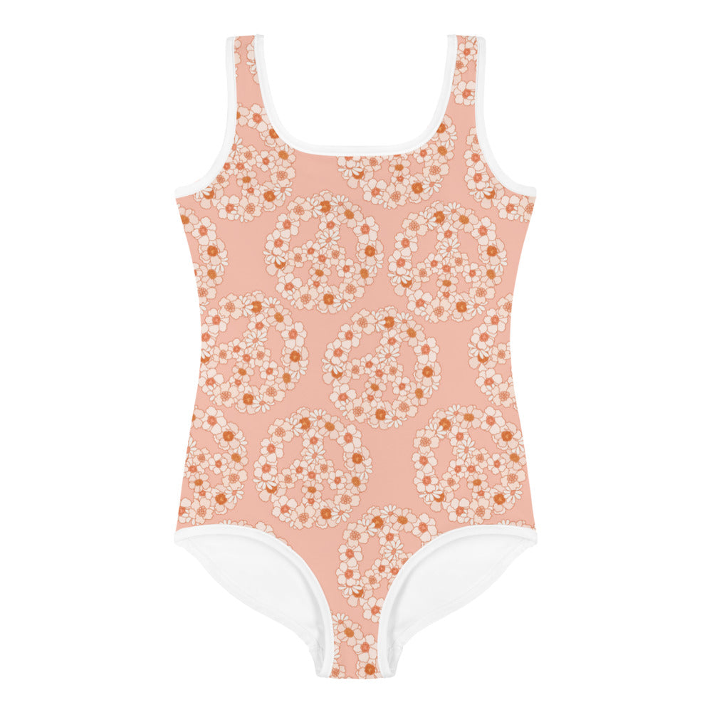 Toddler Peace Floral Swimsuit