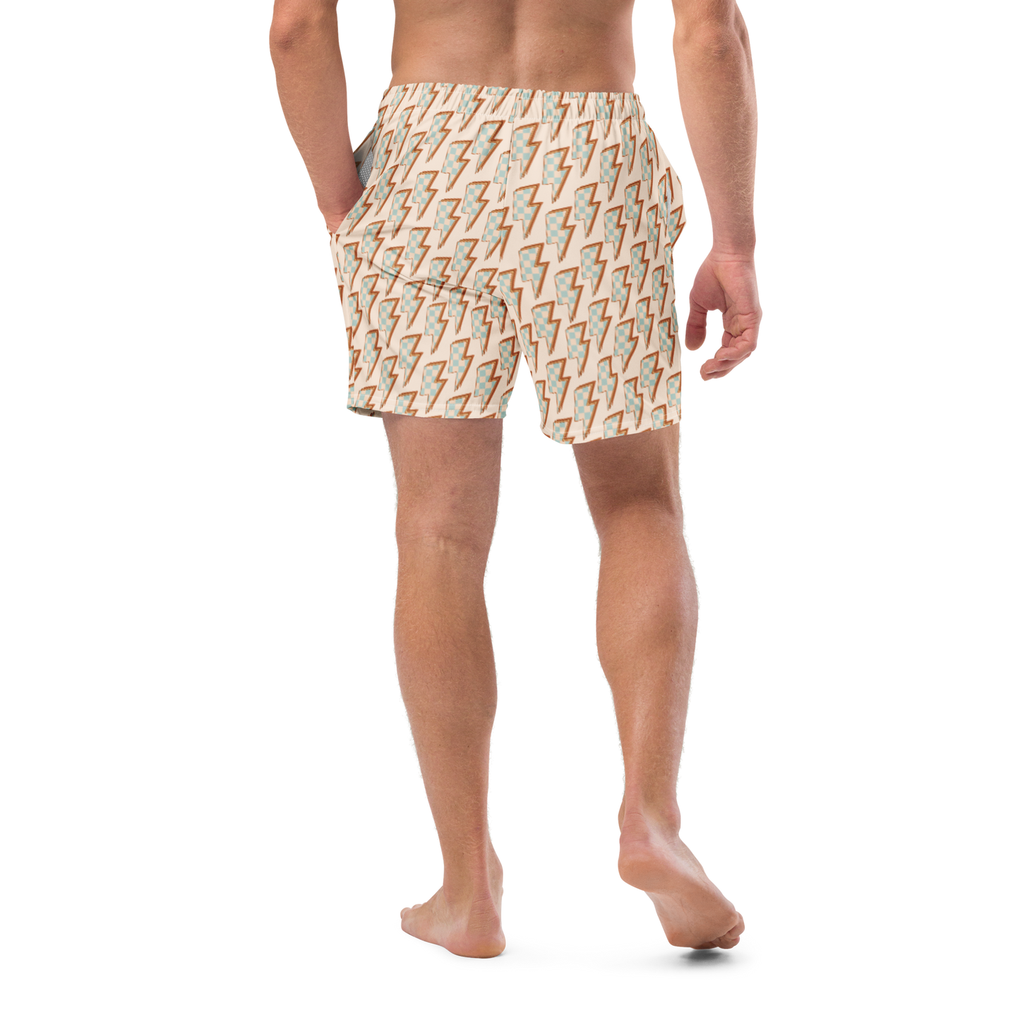 Checkered Bolt Mens Trunks