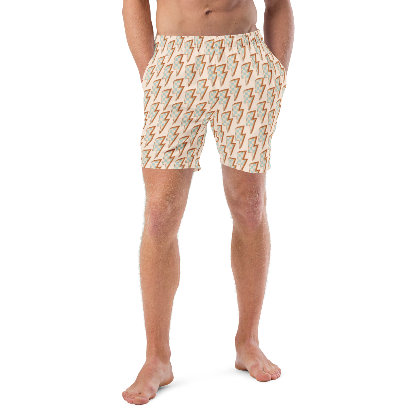 Checkered Bolt Mens Trunks