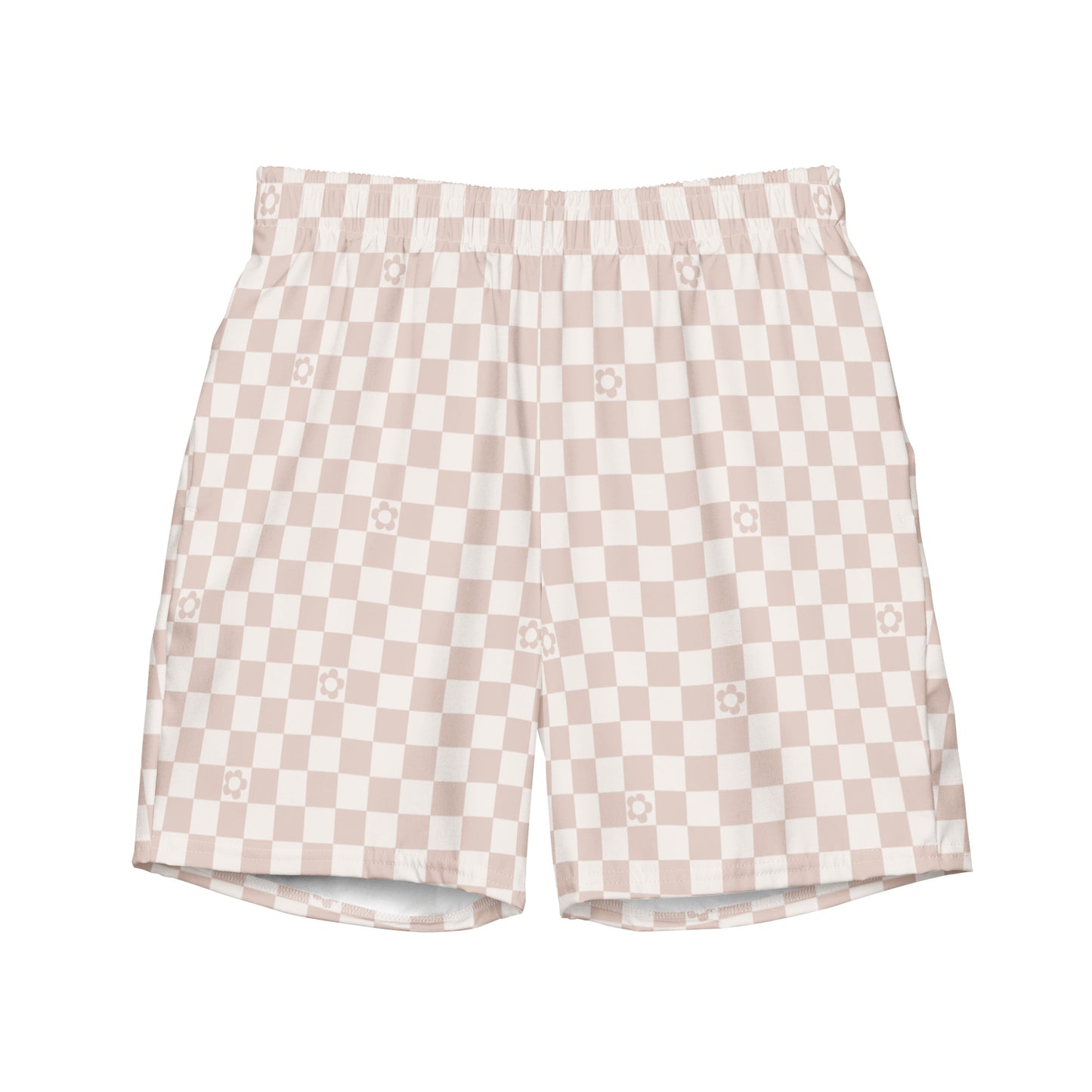 Mens Tan Checkered Trunks