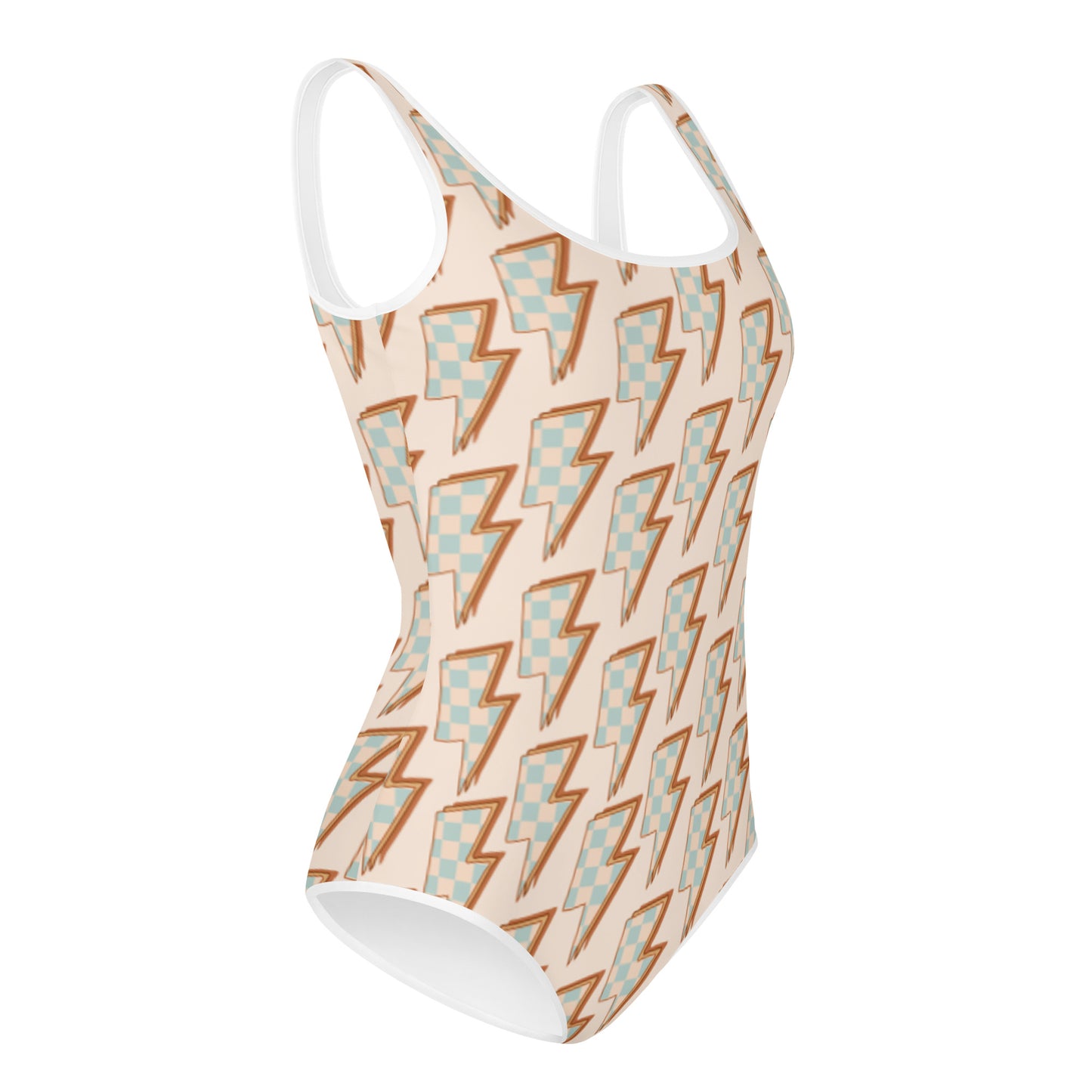 Kids Checkered Bolt Swimsuit